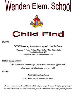 Click to view Child Find flyer